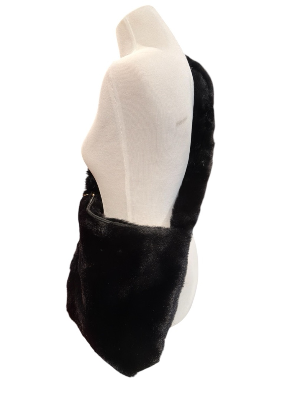 MPLAYGROUND Seoul Faux Fur Sling Shoulder Bag Black NWT - Picture 4 of 8